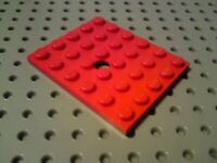 P # LEGO PLATE 5x6 Red Hole Steering Rod 711 2 Piece 