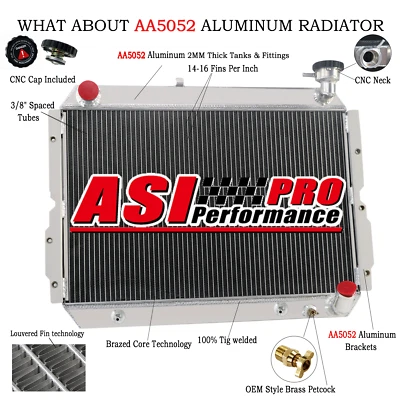 4 Row Radiator Fit Toyota Landcruiser 60 Series FJ60,FJ62 3F Petrol 80-90 AT/MT - image 1 of 4