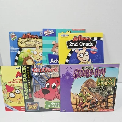 Vintage PC CD-ROM Wendy’s Kids Meal Windows MAC Arthur,  Scooby Doo Clifford Lot - Image 1 of 4