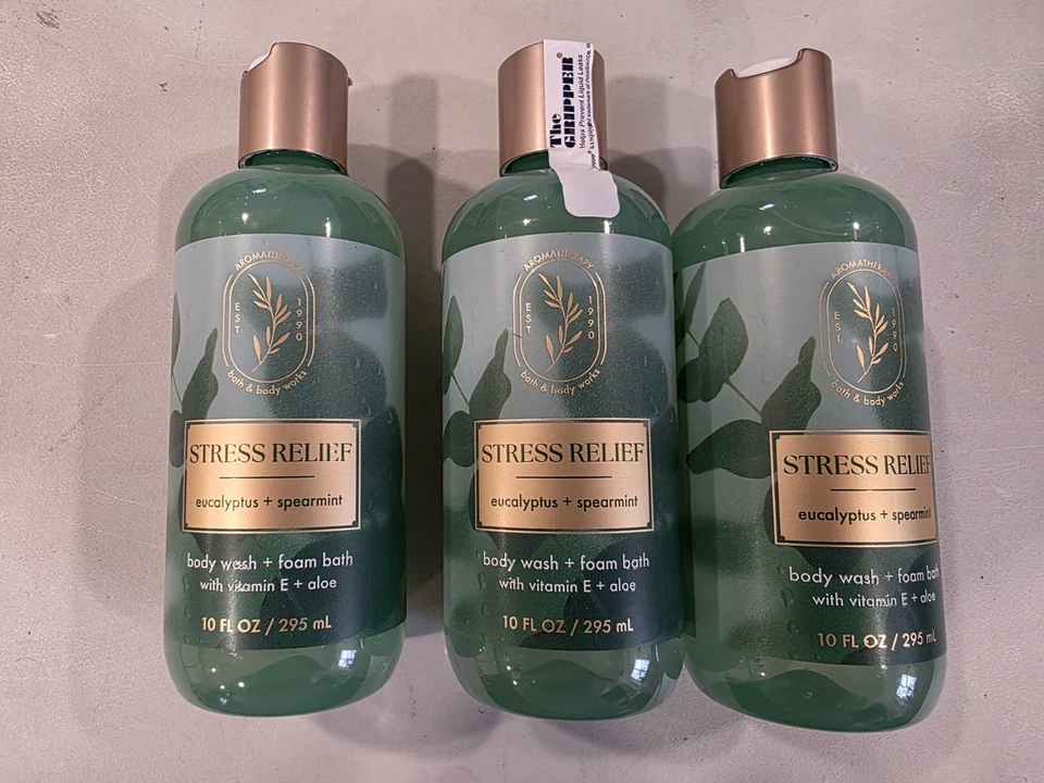 3x Bath & Body Works Aromaterapia Eucalipto Menta Verde Jabón Corporal y Baño de Espuma Foto 1 de 3