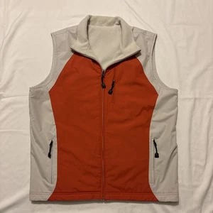 Mens IZOD Perform X Insulated Vest Large Khaki/Orange Wind and Water Resistant - Picture 1 of 13