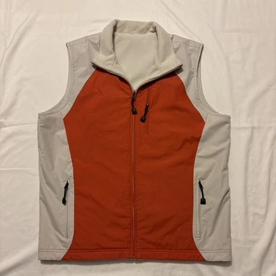 Mens IZOD Perform X Insulated Vest Large Khaki/Orange Wind and Water Resistant - Image 1 of 4