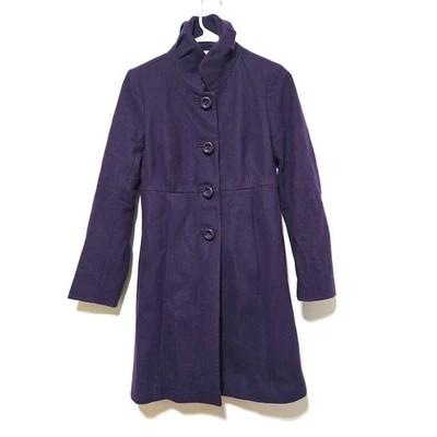 VIntage J. Crew Wool Lady Day Coat Women's Size 2 Purple Preppy Quiet Luxury  - Image 1 of 4