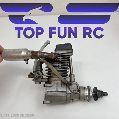 OS FS SERIES 91 4-STROKE SURPASS RC AIRPLANE ENGINE W/ MUFFLER - Image 1 of 4