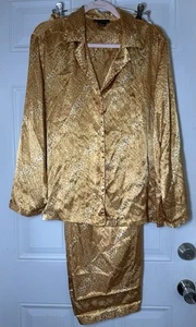 PAJAMA/LOUNGE SET-JONES NEW YORK-Small Leopard Like Print-Silky Feel-XL - Picture 1 of 11