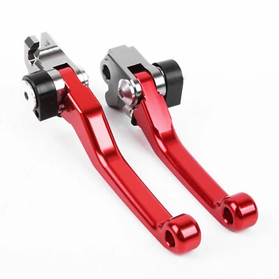 For HONDA CRF250X CRF450X 2004-2017 Clutch Brake Levers CNC Pivot Red US Stock - Image 1 of 4