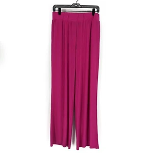 Pantalones Attitudes by Renee Como Jersey Alto Pierna Ancha Fusion Fucshia Mujer Talla ST - Imagen 1 de 7
