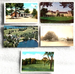 VINTAGE !!! STATE OF NEW HAMPSHIRE SET OF 5 GOLF RELATED POST CARDS C3 - Picture 1 of 2