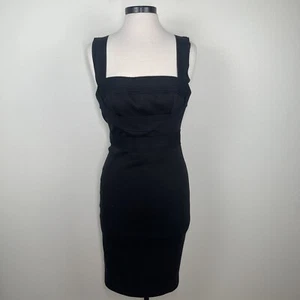 Robert Rodriguez Kleid Damen 2 klein schwarzes Band eingewickelt Cocktail schwarzes Etikett - Bild 1 von 19