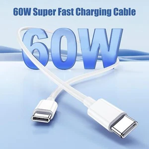 PD 60W USB C to Type C Fast Charging Data Cable For iPhone 16 15 Pro 16 Plus Lot - Picture 1 of 14
