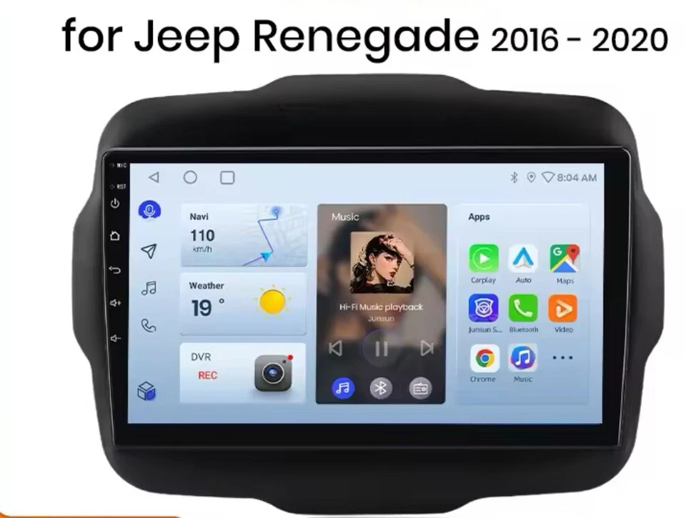 Autoradio Stereo CarTablet Android GPS CarPlay Auto Per JEEP RENEGADE 9’ 6+128gb - Immagine 1 di 4