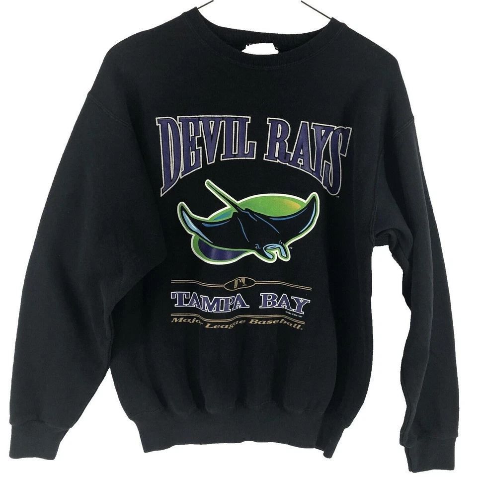 Tampa Bay Devil Rays MLB béisbol negro cuello redondo sudadera unisex de colección HN0620 Foto 1 de 1