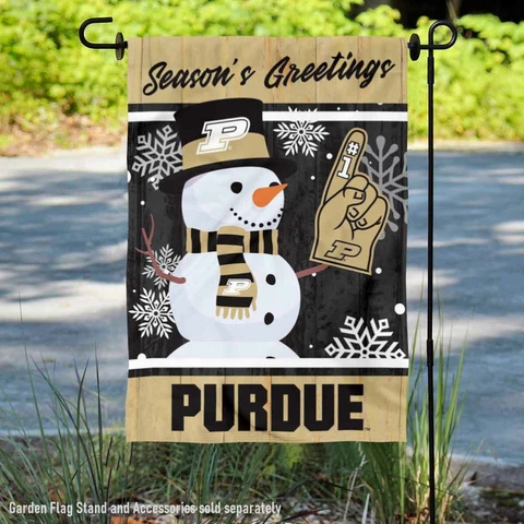 Purdue Boilermakers Holiday Winter Snow Garden Flag and Yard Banner Cover