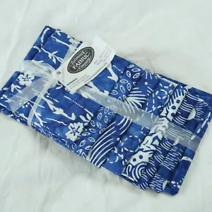8 piece Batik Fat Quarter Bundle Blue White Quilt Cotton Craft Fabric - Picture 1 of 12