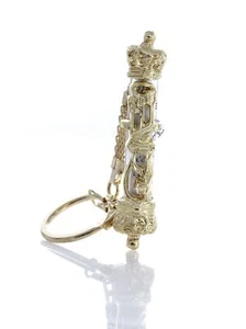 Porte clés Mezouzah JERUSALEM dorée porte bonheur d'Israël idée cadeau réussite - Imagen 1 de 6