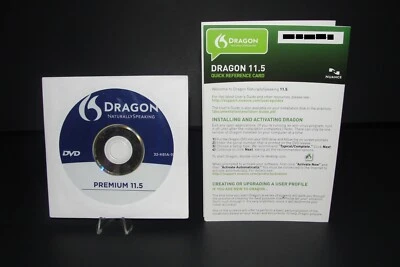 Dragon Naturally Speaking Premium Version 11.5 Disc w/ Serial & Quick Refer Card - Image 1 of 4