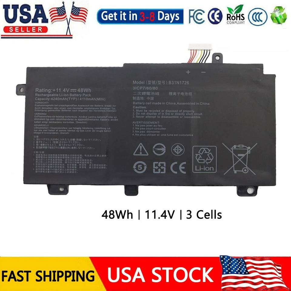 ✅Batería Original B31N1726 Para ASUS ROG Strix G15 G512 G512LI G531G FX86 Foto 1 de 4