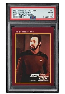 1991 🛸 Impel Star Trek: 25th Ann. "THE SCHIZOID MAN" #42 Psa-9, Pop/2 No Higher - Picture 1 of 3