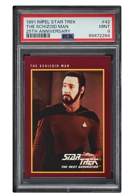 1991 🛸 Impel Star Trek: 25th Ann. "THE SCHIZOID MAN" #42 Psa-9, Pop/2 No Higher - Image 1 of 3