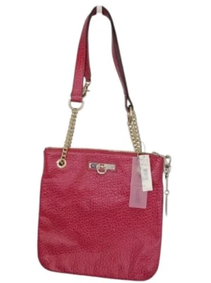 DKNY Pink French Grain Leather Zip Chain Shoulder/Crossbody Bag Womens NWT $175 - Image 1 of 4