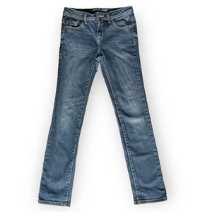 Justice Jeans Girl's Simply Low Medium Wash Straight Leg Jeans Size 12R - Picture 1 of 12