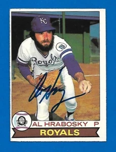#19 AL HRABOSKY 1979 O PEE CHEE AUTOGRAPH CARD HARD SIGNED OPC ROYALS - Picture 1 of 2