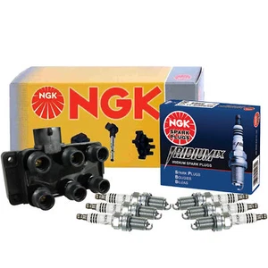 NGK DIS Ignition Coil & 6 Iridium IX Spark Plugs Kit For Ford Taurus SHO V6 - Picture 1 of 1