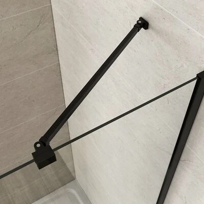 BOROMAL Stabilisator für Duschwand Glashalter Haltestange Edelstahl Querstange