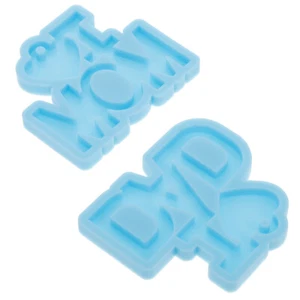 2 Pcs Key Chain Pendant Resin Mold Keychain Molds Mother Dad Silicone for Mom - Picture 1 of 12