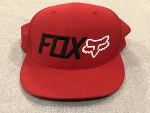 Fox Racing Hat Red Embroiderd SnapBack baseball cap size OSFA - Picture 1 of 8