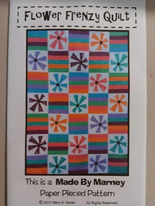 Hecho por Marney Edredón Patrón 26 Flores Frenesí Papel Piezas - Imagen 1 de 2