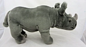 Webkinz Ganz Signature Endangered Black African Rhinoceros Retired Plush - Picture 1 of 5