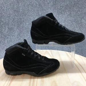 Asolo Shoes Womens 7 Gemini Mid Sneakers Black Leather Lace Up Mid Vibram - Picture 1 of 16