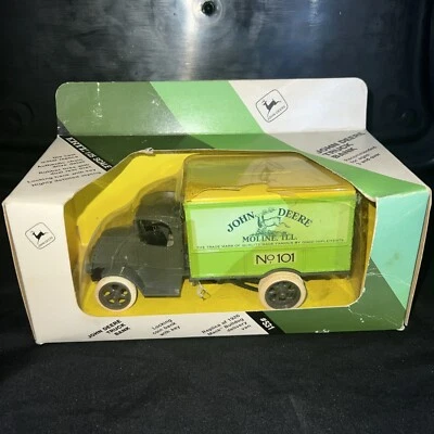 ERTL 1:25 Scale Mack Bulldog John Deere Delivery Van Truck Bank #1950 - Image 1 of 4