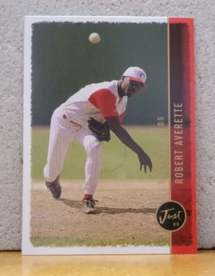 AUCTION - 550 BASEBALL CARD JUST 1999 ROBERT AVERETTE ROCKFORD REDS - Image 1 of 2
