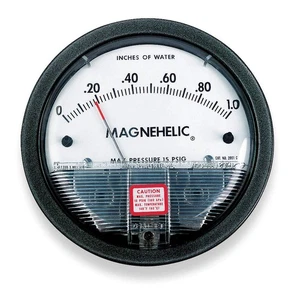 DWYER 2010 Pressure Gauge,0 to 10 In H2O 3T319 - Picture 1 of 1