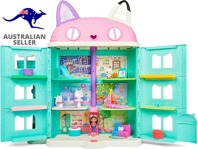 , Purrfect Dollhouse with 2 Toy Figures, 8 Furniture Pieces, 3 Accessories, 2 De - image 1 of 4