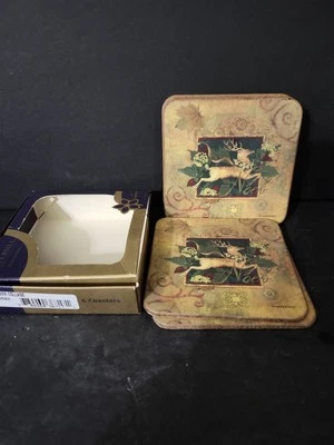 Pimpernel Christmas Holiday Coasters Cork Backing Made in England 4.24” Set Of 6 - Image 1 of 4