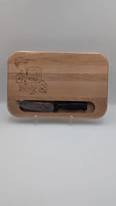 Cheese Board with Knife Hardwood Cutting Board Catskill Craftsmen Made in USA - Picture 1 of 5
