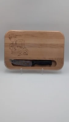 Cheese Board with Knife Hardwood Cutting Board Catskill Craftsmen Made in USA - Image 1 of 4