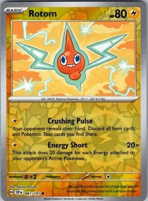 Rotom SV08: Surging Sparks Reverse Holo 061/191 NM - Image 1 of 2