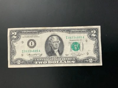 1976 $2 DOLLAR BILL I06334885A - Image 1 of 4