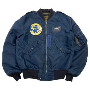 Buzz Rickson's L-2A Flight Jacket Superior Togs Reproduction Size 38 Navy F/S - Picture 1 of 19