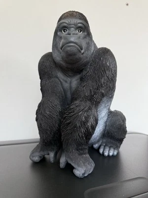 Silverback Gorilla - 26 cm - Adorno realista de jardín / hogar - Interior / Exterior Foto 1 de 4