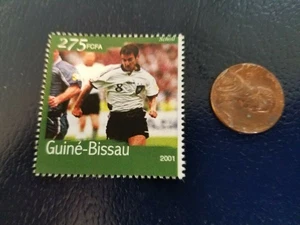 Mehmet Scholl Germany German Soccer 2001 Guine-Bissau Perforated Stamp - Picture 1 of 1