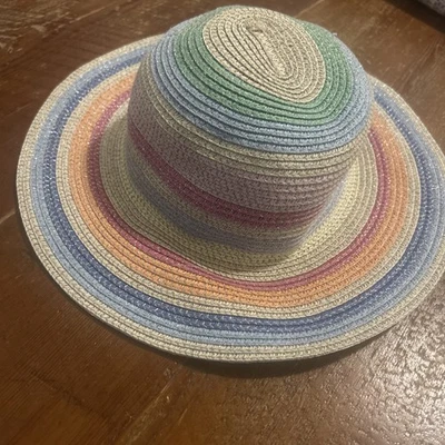 Gymboree Sun Hat 2t-3t Girls Multi Color Brimmed Hat New With Tags - Image 1 of 4