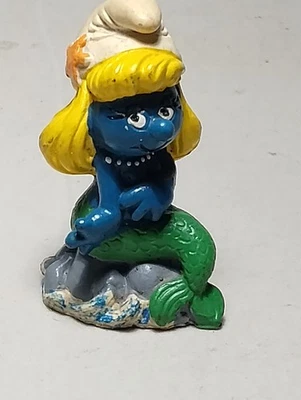 Винтажная фигурка Пейо 1982 Smurfs Smurfette Mermaid Schleich ПВХ - Изображение 1 из 3