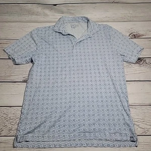 Peter Millar Pima CottonPolo Shirt Men S Blue Skull Print Seeing Double Golf - Picture 1 of 6
