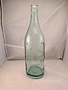 FRÜHE A.W. SCHRADER SODA GEPRÄGT GROSSE 28 OZ GLAS KRONE TOP FLASCHE SCRANTON PA - Bild 1 von 13