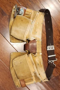 Vintage Sears Craftsman 945157 Rindsleder Werkzeug Gürteltasche mit Aufhängern. Sehr guter Zustand - Bild 1 von 7